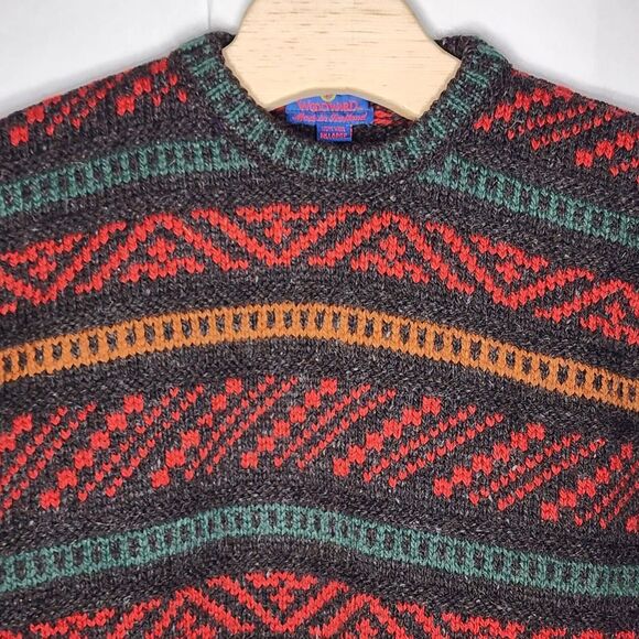 Vintage Woodward Mens Multicolor100% Wool Pullover Sweater Size‎ X-Large